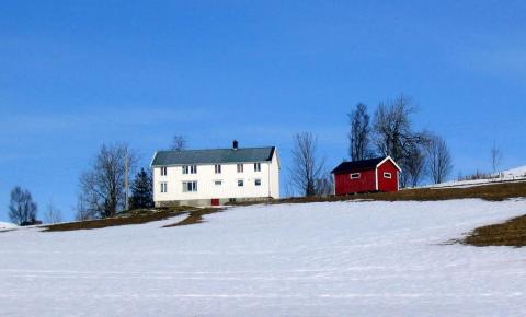 Stua hvor Lillemor og Sverre Lorentzen bodde