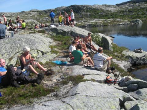 fra en av turene over fjellet