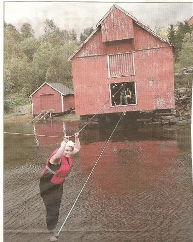 solveig på slak line